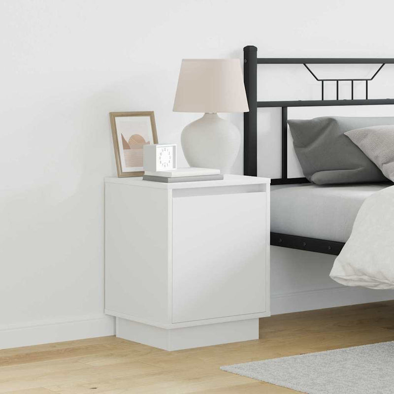 Dulap de noapte Alb 39 x 34,5 x 50 cm Lemn prelucrat