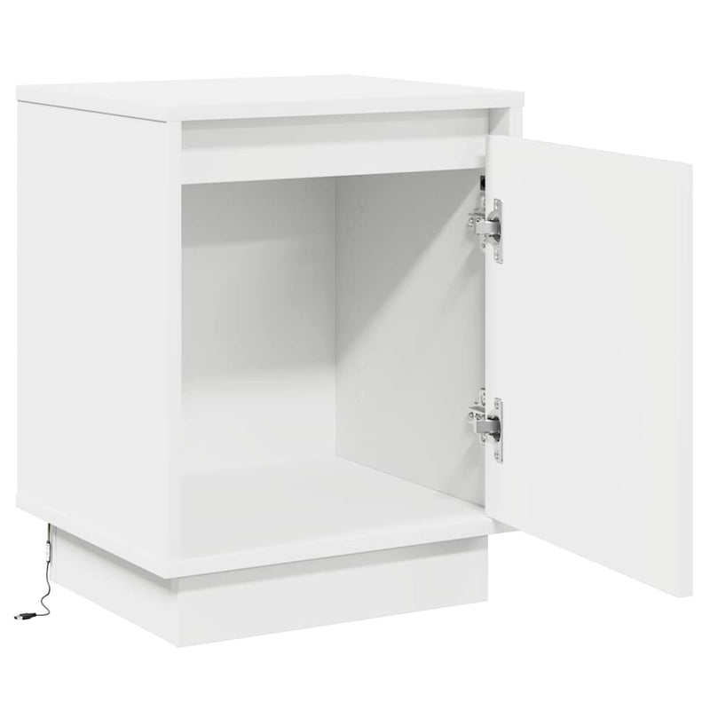 Dulap de noapte Alb 39 x 34,5 x 50 cm Lemn prelucrat