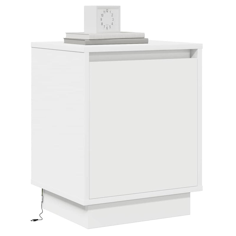 Dulap de noapte Alb 39 x 34,5 x 50 cm Lemn prelucrat