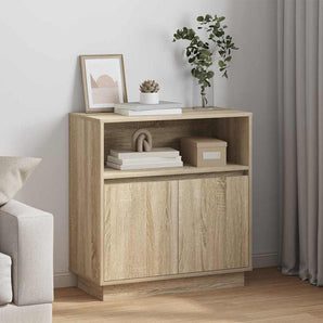 Bufet LED Stejar Sonoma 71 x 34,5 x 75 cm Lemn prelucrat