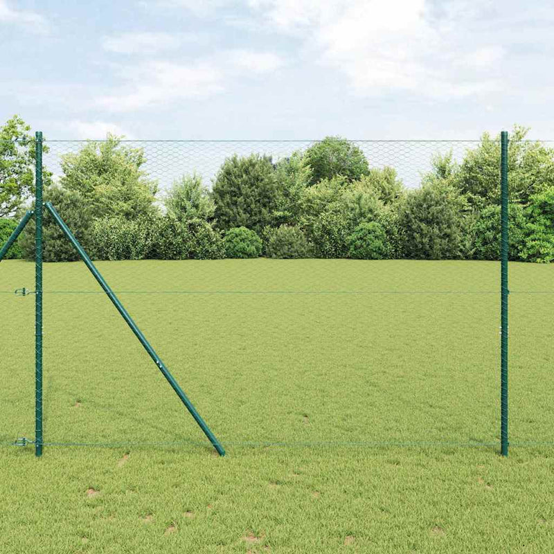 Fixare pentru gard hexagonal 50 x 1,6 m Oțel cu strat de PVC