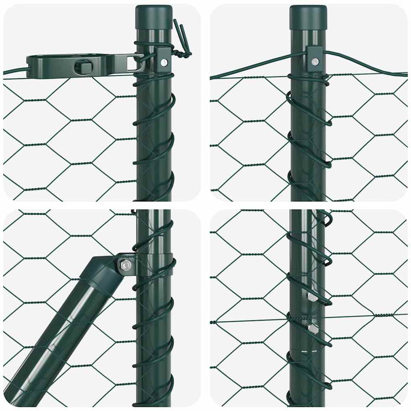 Fixare pentru gard hexagonal 100 x 1,4 m Oțel cu strat de PVC