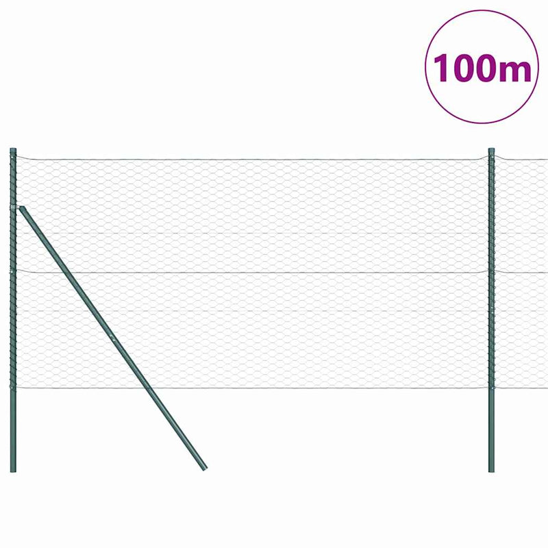 Fixare pentru gard hexagonal 100 x 1,4 m Oțel cu strat de PVC