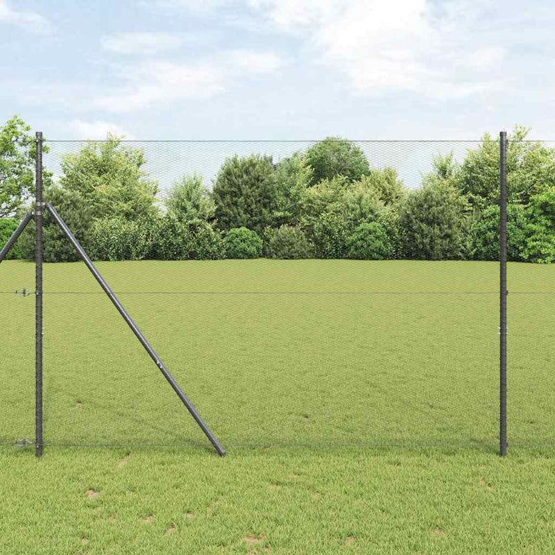 Fixare pentru gard hexagonal 25 x 1,6 m Oțel cu strat de PVC