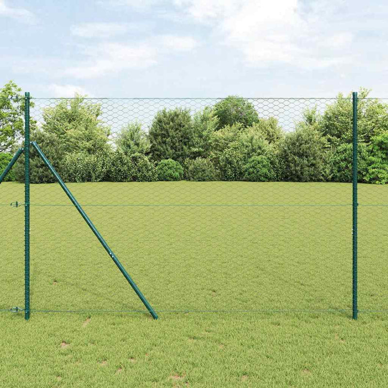 Fixare pentru gard hexagonal 50 x 1,6 m Oțel cu strat de PVC