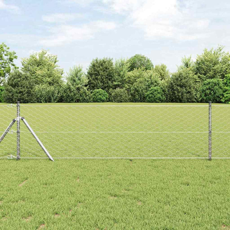 Fixare pentru gard hexagonal 10 x 0,6 m Oțel Galvanizat Plasă