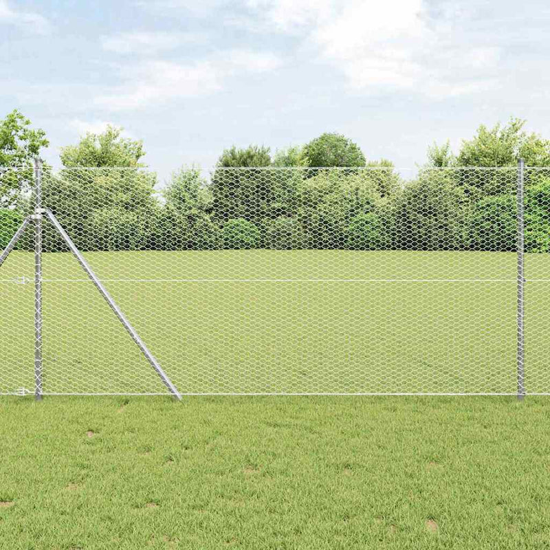 Fixare pentru gard hexagonal 10 x 1,2 m Oțel Galvanizat Plasă