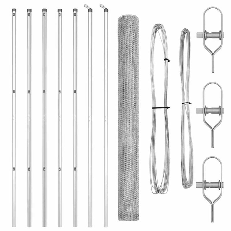 Fixare pentru gard hexagonal 10 x 1,5 m Oțel Galvanizat Plasă