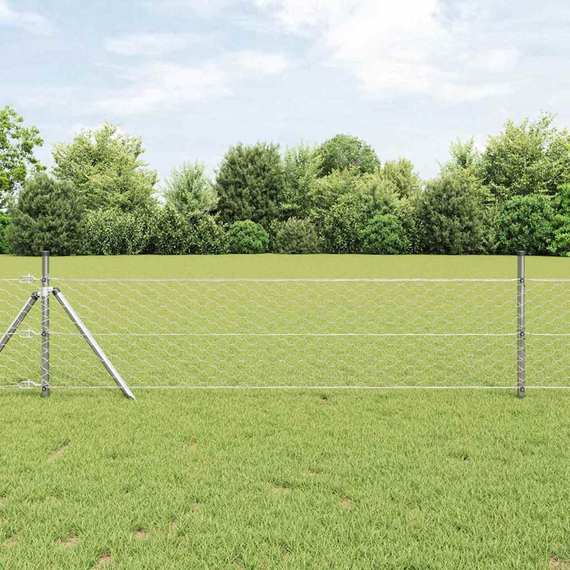 Fixare pentru gard hexagonal 25 x 0,4 m Oțel Galvanizat Plasă