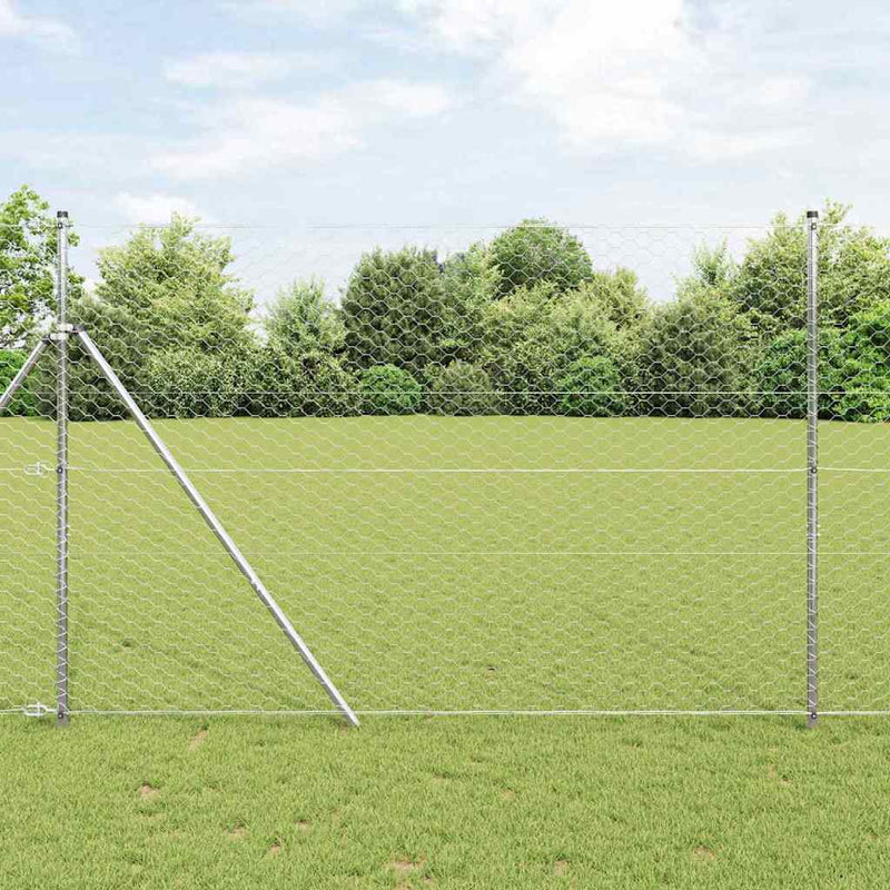 Fixare pentru gard hexagonal 50 x 1,5 m Oțel Galvanizat Plasă