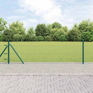 Gard hexagonal cu bază din beton 100 x 0,4 m Verde Plasă