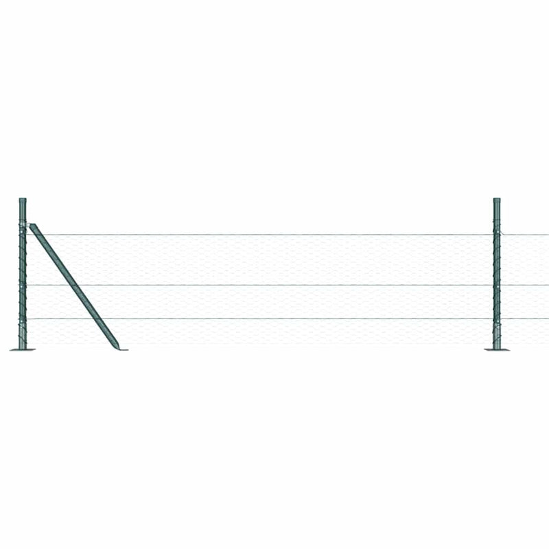 Gard hexagonal cu bază din beton 100 x 0,4 m Verde Plasă