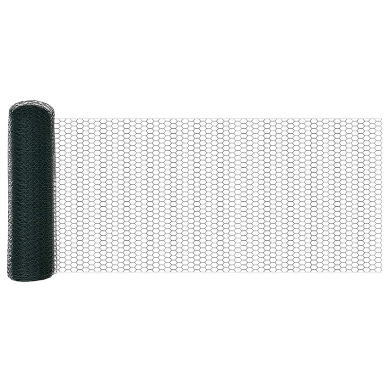 Gard hexagonal cu bază din beton 100 x 0,4 m Verde Plasă