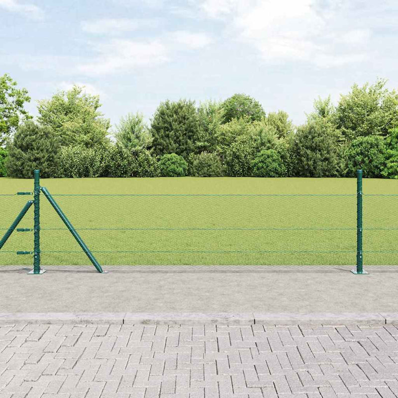 Gard hexagonal cu bază din beton 100 x 0,5 m Verde Plasă