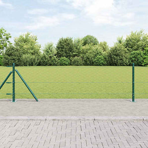 Gard hexagonal cu bază din beton 100 x 0,6 m Verde Plasă