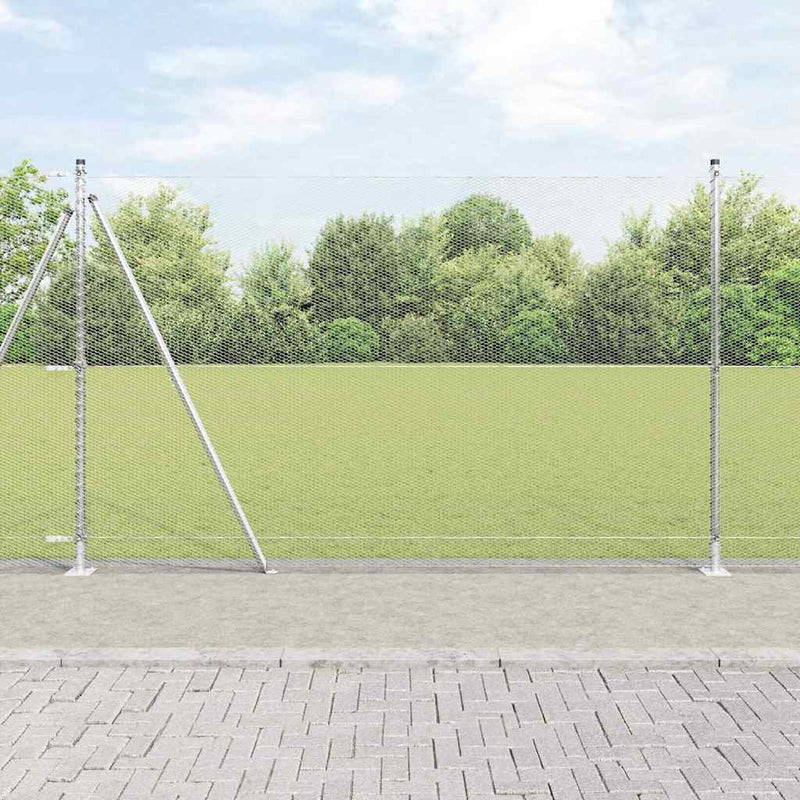 Gard hexagonal cu bază din beton 10 x 1,4 m Oțel Galvanizat