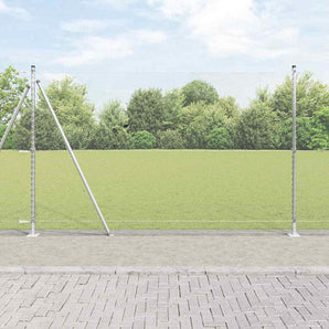 Gard hexagonal cu bază din beton 10 x 1,5 m Oțel Galvanizat