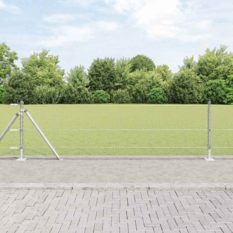 Gard hexagonal cu bază din beton 25 x 0,4 m Oțel Galvanizat