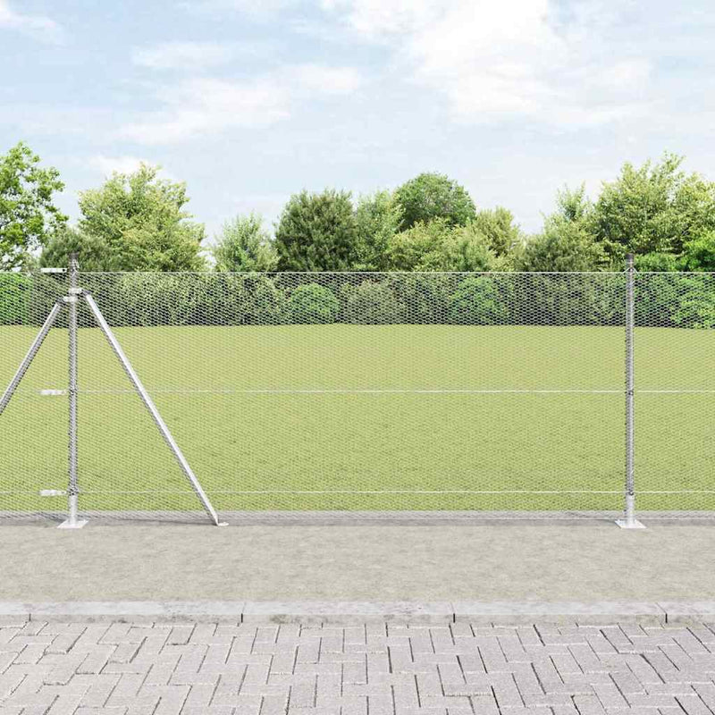 Gard hexagonal cu bază din beton 100 x 0,8 m Oțel Galvanizat