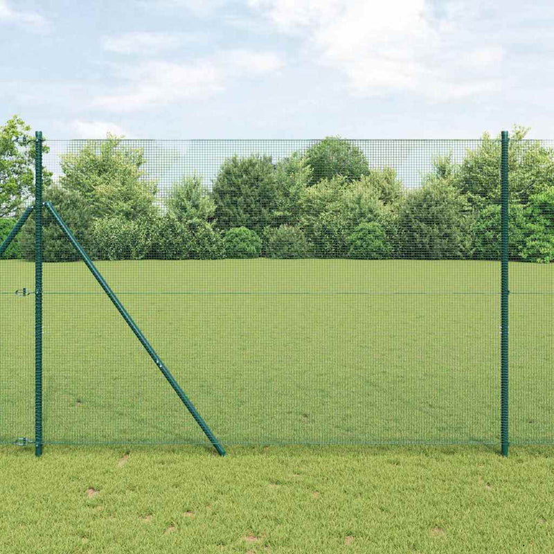 Gard de Sârmă Sudată pentru Fixare în Pământ 10 x 1,5 m Verde