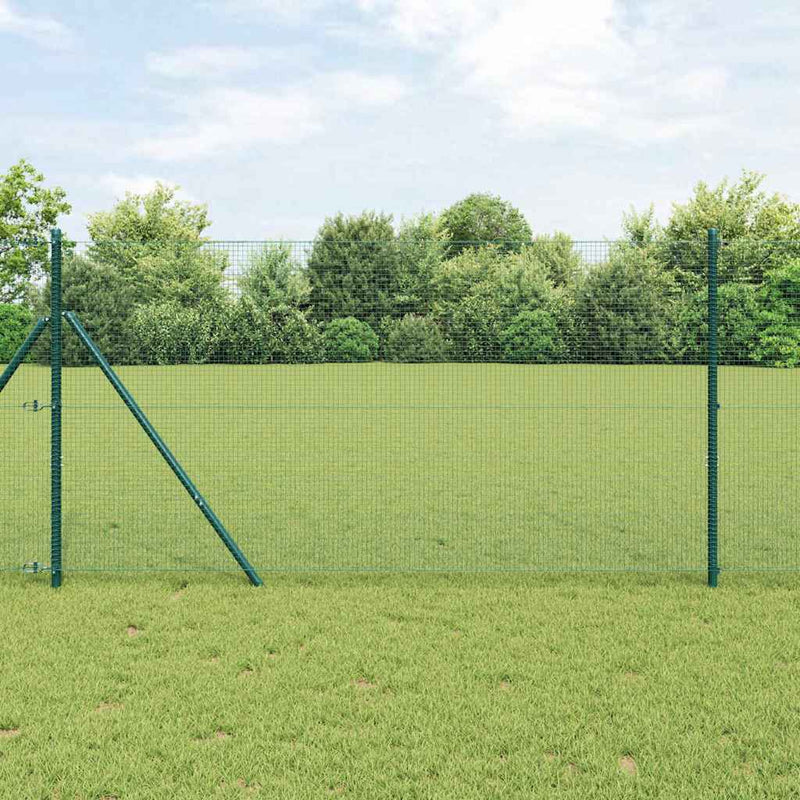 Gard de Sârmă Sudată pentru Fixare în Pământ 25 x 1,4 m Verde