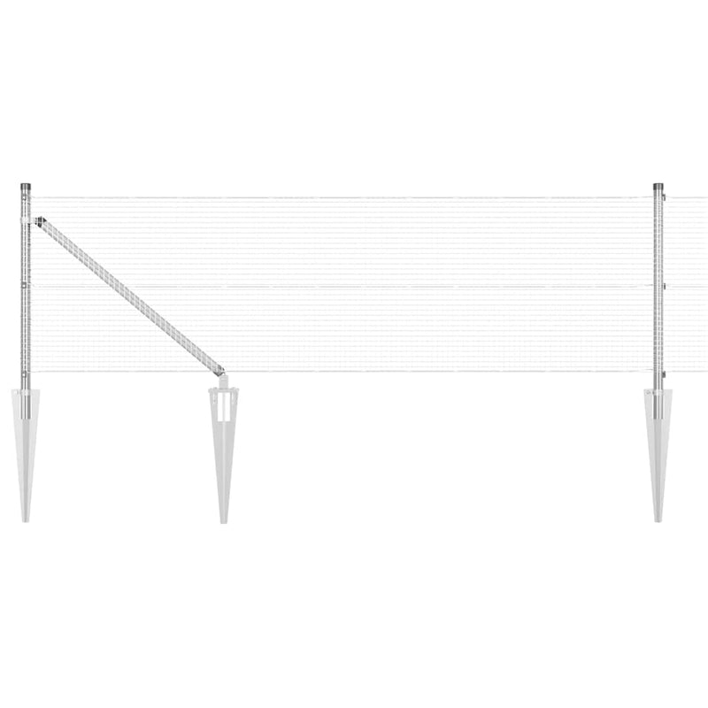 Gard de sârmă sudată cu țepi 100 x 0,6 m Oțel Galvanizat Plasă