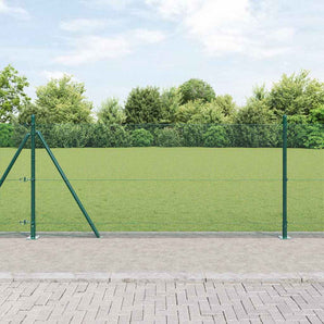 Plasă de Sârmă Sudată cu Bază din Beton 10 x 0,8 m Verde Plasă