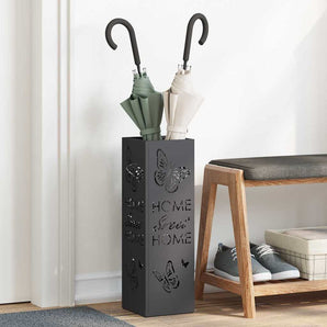 Stand pentru Umbrele de Plouă Negru 15,5 x 15,5 x 49 cm Oțel