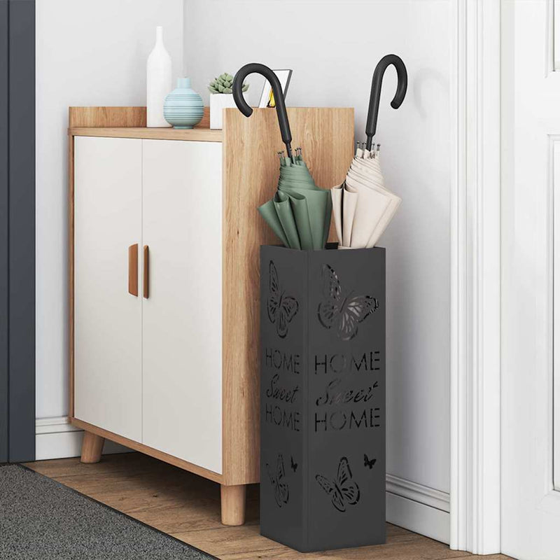 Stand pentru Umbrele de Plouă Negru 15,5 x 15,5 x 49 cm Oțel