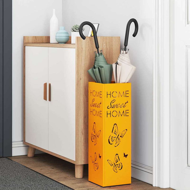 Stand pentru Umbrele de Plouă Muștar 15,5 x 15,5 x 49 cm Oțel