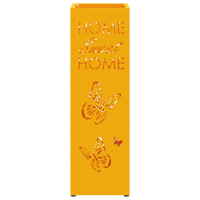 Stand pentru Umbrele de Plouă Muștar 15,5 x 15,5 x 49 cm Oțel