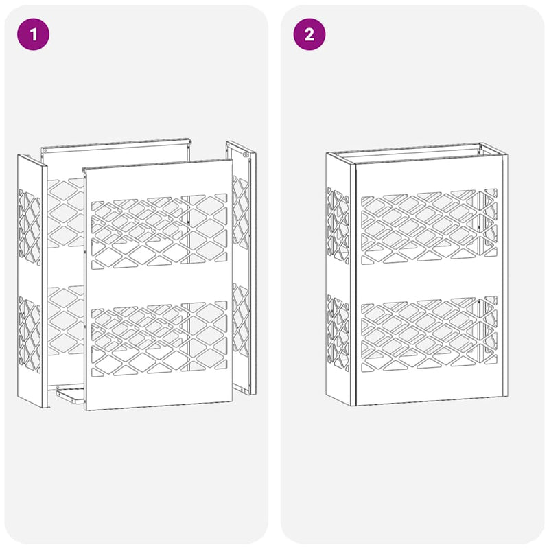 Stand pentru Umbrele de Plouă Antracit 28 x 12 x 41 cm Oțel