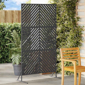 Ecran de intimitate 100 x 50 x 180 cm Oțel Negru