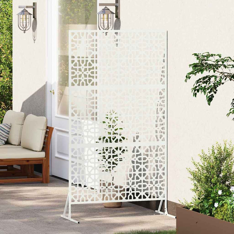 Ecran de intimitate 100 x 50 x 180 cm Oțel Alb