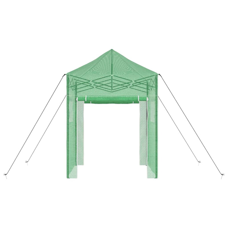 Seră cu cadru pop-up cu acoperiș Verde 200 x 200 x 300 cm Fier