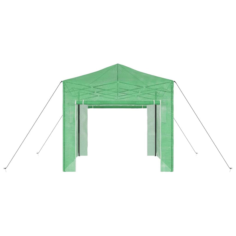 Seră cu cadru pop-up cu acoperiș Verde 290 x 290 x 315 cm Fier