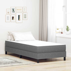 Saltea de pat cu saltea Gri deschis 90 x 200 cm țesătură