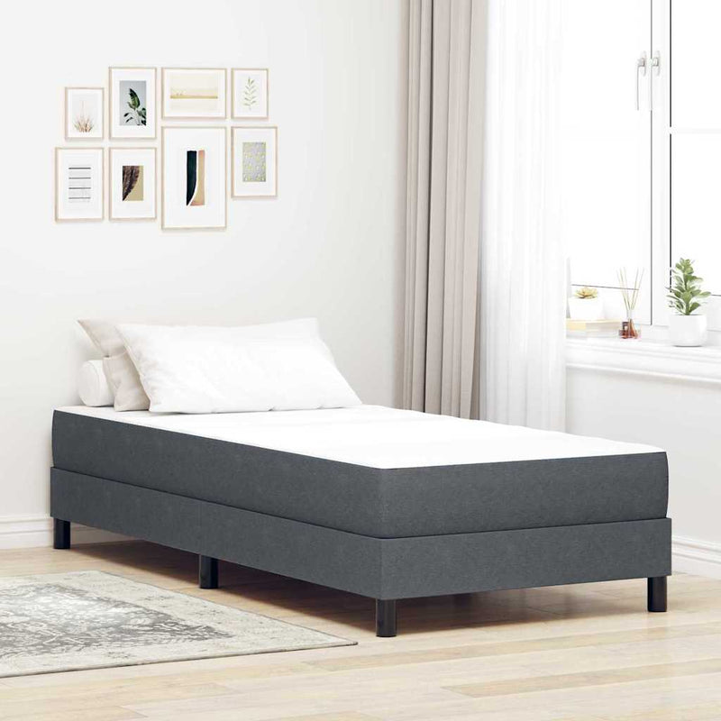 Saltea de pat cu saltea Gri 100 x 200 cm țesătură