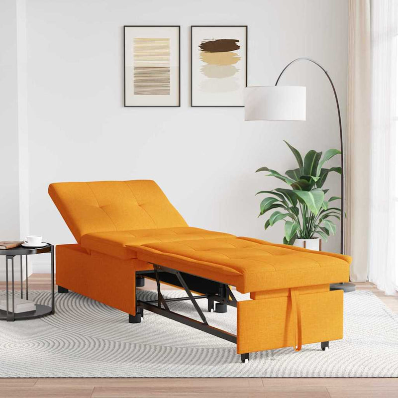 Canapea extensibilă Galben Întunecat 194 x 50 x 82 cm țesătură
