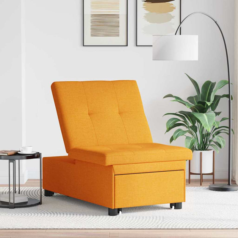 Canapea extensibilă Galben Întunecat 194 x 50 x 82 cm țesătură