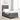 Pat cu arcuri cu headboard Gri deschis și alb. 90 x 200 cm