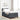 Pat cu arc LED cu headboard Gri închis și alb 90 x 200 cm