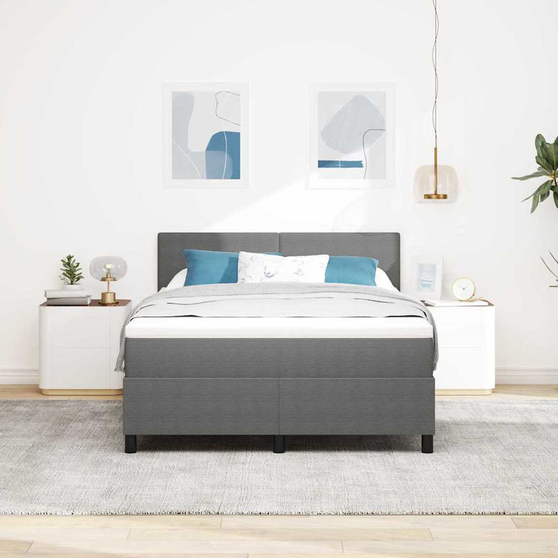 Pat cu arc LED cu headboard Gri deschis și alb. 140 x 200 cm