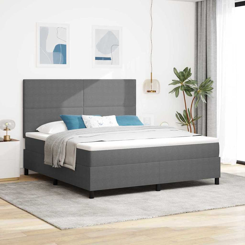 Pat cu arc LED cu headboard Gri deschis și alb. 180 x 200 cm