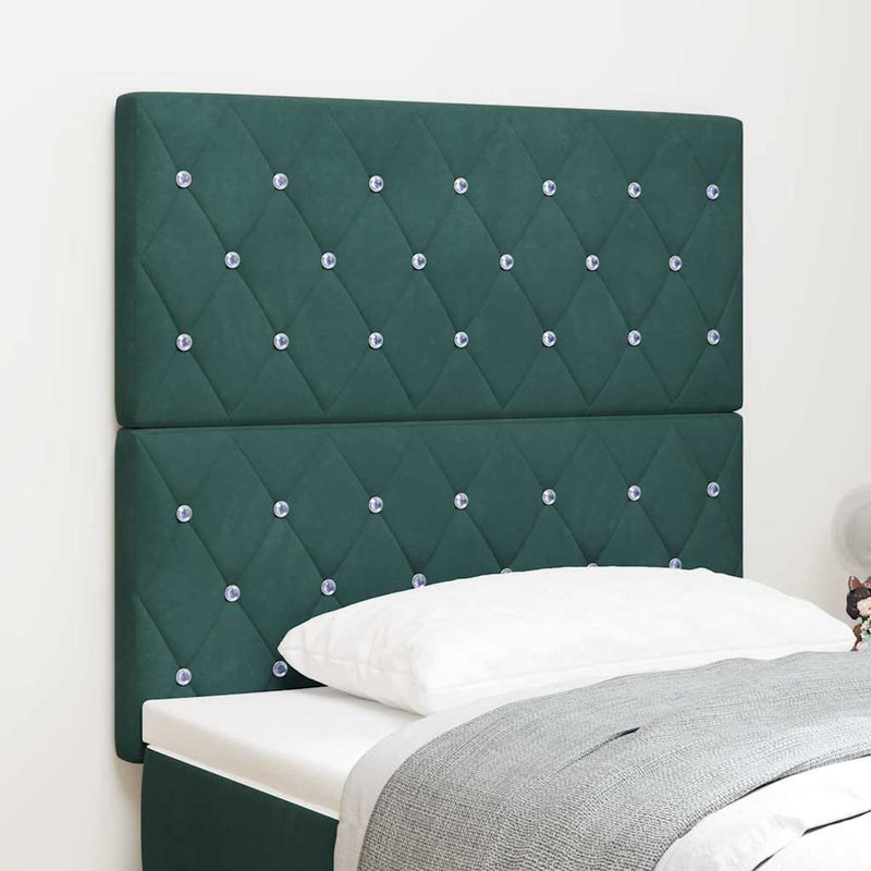 Tăblie cap Verde deschis gri 100 cm Catifea