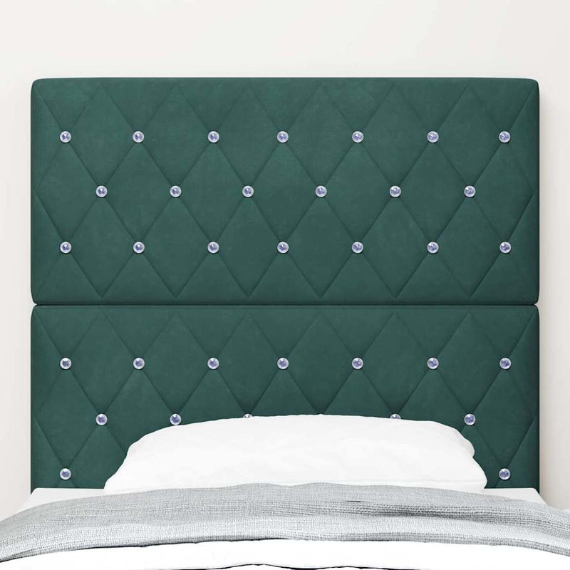 Tăblie cap Verde deschis gri 100 cm Catifea