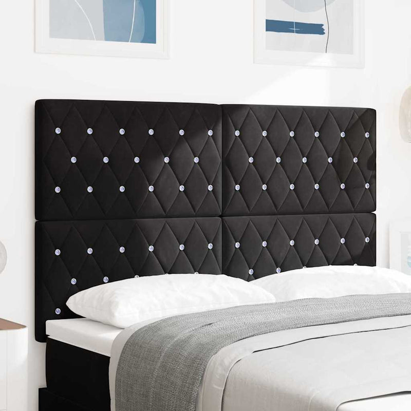 Tăblie cap Negru 160 cm Catifea