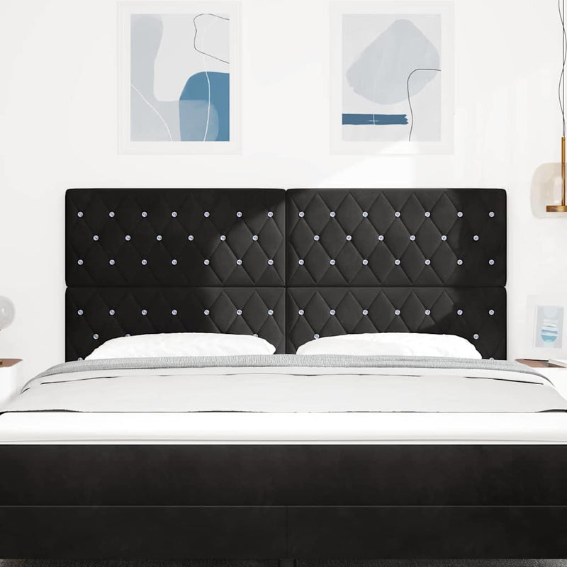 Tăblie cap Negru 180 cm Catifea