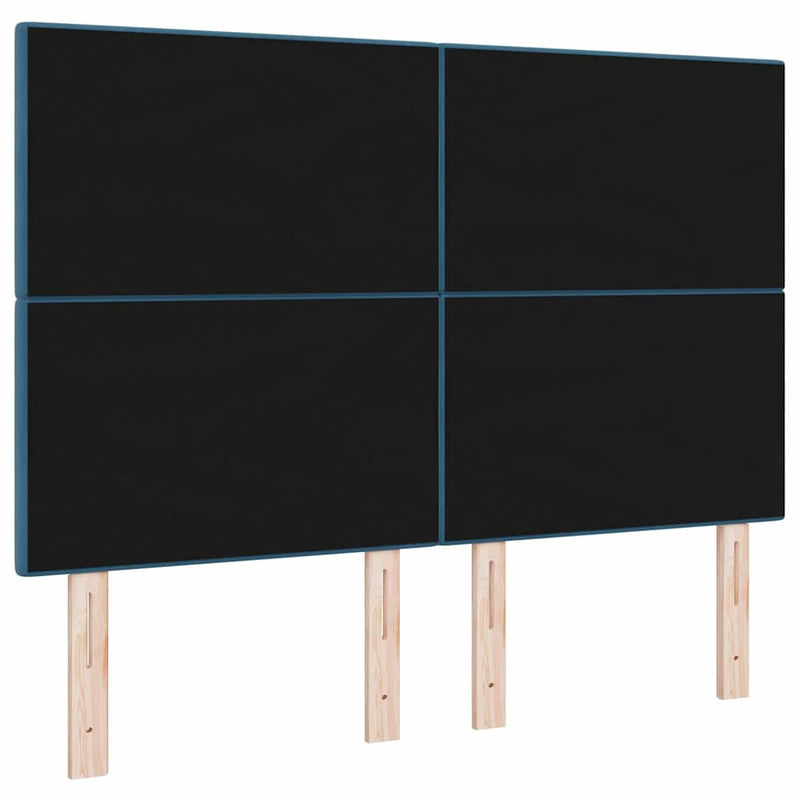 Tăblie cap Albastru închis 144 cm Catifea