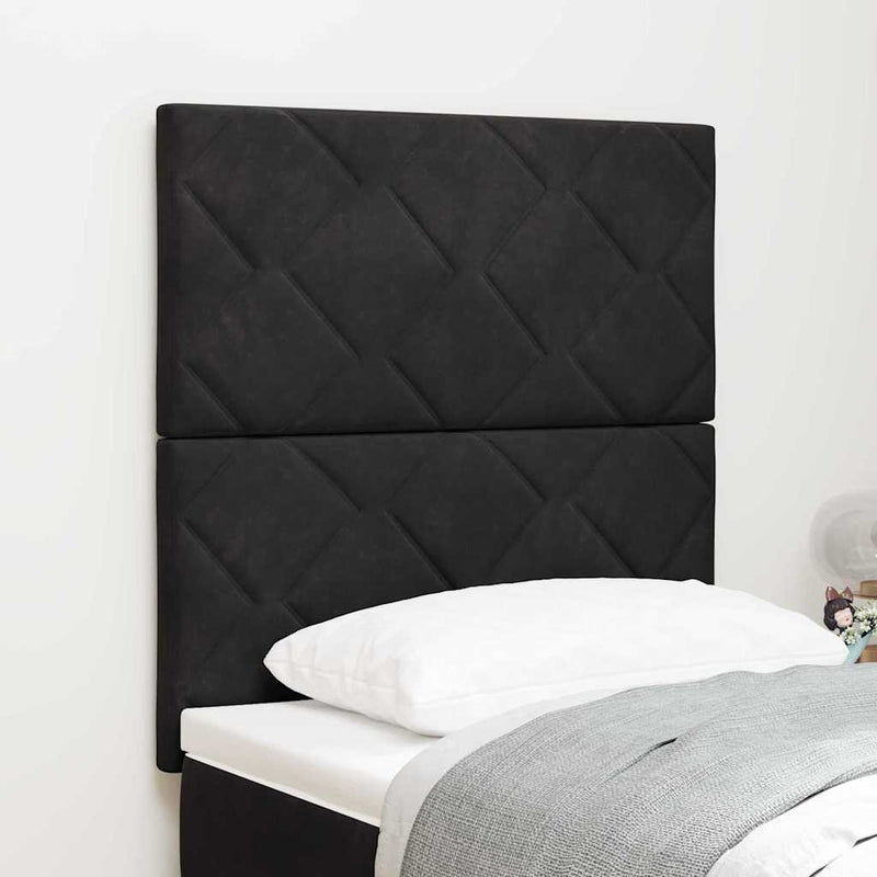 Tăblie cap Negru 80 cm Catifea